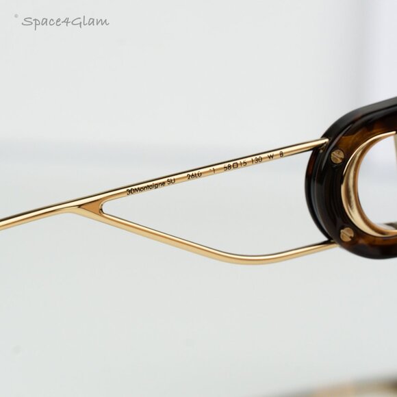 NEW Dior 30MONTAIGNE SU CD40030U 53Y 26L0 Havana Brown Women Square Sunglasses - Picture 8 of 11